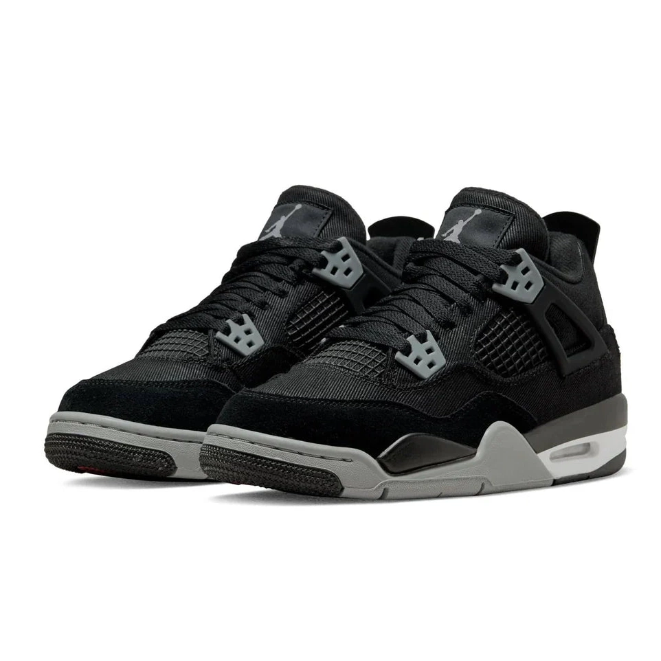 Black GS Air Canvas 4 Retro Jordan 0703